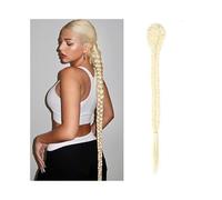 Ponytail 24 Inch Synthetic Drawstring Fishbone Braided Ponytail Extension Clip in Fake Hairpieces Hairstyle(613)