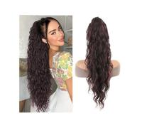 Ponytail 26" Long Wavy Claw Clip Ponytail Extension Fluffy Natural Looking Synthetic in Hairpiece for Daily Use Hairstyle(2-33)