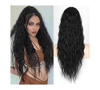 Ponytail 26inch Natural Soft Clip in Ponytail Hairpieces for Women Daily Use Synthetic Long Wavy Extensions Drawstring Multi-layered Hair Hairstyle(Black)