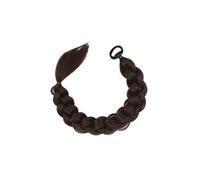 Ponytail 2pcs Braided Long Straight Braids Ponytail with Rubber Band Synthetic Wrap Around Braid Horse Tail Extensions Hairstyle(4)