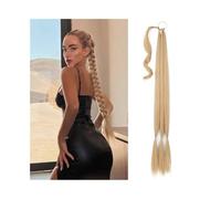 Ponytail 30 Inch Long Braided Ponytail with Elastic Band Synthetic DIY Braids False Hair Wrap Around Extensions Hairstyle(24)