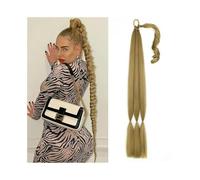 Ponytail 30 Inch Long Braided Ponytail with Elastic Band Synthetic DIY Braids False Hair Wrap Around Extensions Hairstyle(27)