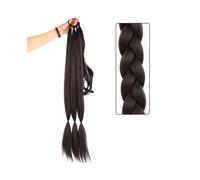 Ponytail 32" Long Braid Ponytail Extension with Hair Tie Synthetic Hairpiece Yaki Straight DIY Wrap Around Hairstyle(4)