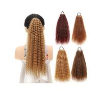 Ponytail Afro Kinky Curly Ponytail Extension with Hair Tie 20" Synthetic Lightweight Fluffy Fake for Women Hairstyle(30)