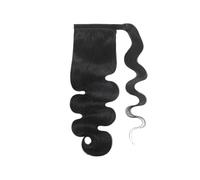 Ponytail Body Wave Human Hair Wrap Around Ponytail 100% Remy Hair Extensions Natural Color for Women(10inches)