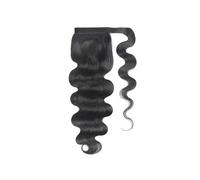 Ponytail Body Wave Ponytail Hair Extensions Human Clip 100% Real Brazilian Virgin Natural Black Hairstyle(18inches)