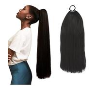 Ponytail Braided Ponytail Hairpiece for Women Synthetic Straight Wrap Around Braid Long Hairstyle(4)