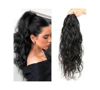 Ponytail, Brazilian Remy Human Hair Ponytail Clip - 8-28 Inch Body Wave Extensions Ponytail Extension(16inches)