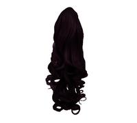Ponytail Claw Clip - Dark Plum - Wavy - 22in / 56cm - 200g - Reversible - Heat Resistant Synthetic - Clip in Hair Piece - Looks and Feels like Real Hair