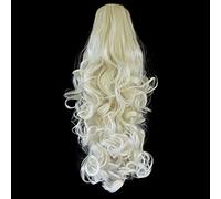 Ponytail Claw Clip - Platinum Blonde - Curly - 22in / 56cm - 200g - Heat Resistant Hair Extension