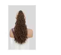 Ponytail Claw Clip Ponytail Extensions 20Inch Natural Look Water Wavy Synthetic Pony Tail in Curly False Hair Piece Hairstyle(9)