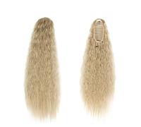 Ponytail Corn Wavy Drawstring Ponytail 22 Inch Long Wave Curly Synthetic Hairpiece Clip in Hair Extensions Hairstyle(16)