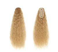 Ponytail Corn Wavy Drawstring Ponytail 22 Inch Long Wave Curly Synthetic Hairpiece Clip in Hair Extensions Hairstyle(27)