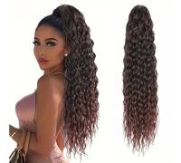 Ponytail Curly Ponytail Extension for Black Women 26Inch Drawstring Hair Extensions Natural Color Hairstyle