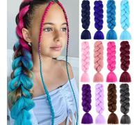 Ponytail, Dirty Braids Ponytail Wigs African Big Braids Colorful Braids High Temperature Silk Hip Hop Hair Braids(Dark brown)