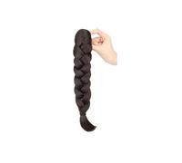 Ponytail Elegant Claw Clip Ponytail Extension - Braided, Ideal for Parties and Festivals Hairstyle(Brown Black)