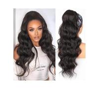 Ponytail Extension 10-26 Inch Long Body Wave Ponytail hair Extension Brazilian Virgin Hair Drawstring Ponytail Hairpiece Clip In Wavy Curly Human Hair Extensions Ponytail Hairpiece(18inches)