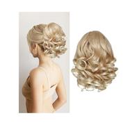 Ponytail Extension, 10" Claw Clip in Short Curly Wavy Pony Hair Extension Jaw Clip on Pony Tail Hairpiece for Women Hair Extension for Daily Use(22/613#)