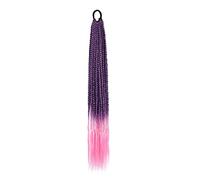 Ponytail Extension 12 Pieces Multicolor Braids Hair Extensions with Rubber Bands 24inches Long Rainbow Braided Extension Synthetic Hairpieces for Women Girls Kids Hair Extensions Ponytail (Color : Pu