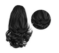 Ponytail Extension 12" Ponytail Extension, Claw Clip Fake Pony Tails Wavy Curly Synthetic Hairpiece for Women Girls Hair Extensions Ponytail(1B)