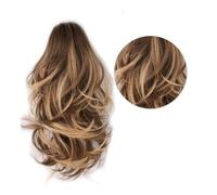 Ponytail Extension 12" Ponytail Extension, Claw Clip Fake Pony Tails Wavy Curly Synthetic Hairpiece for Women Girls Ponytail(18BH22)