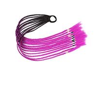 Ponytail Extension 12Pcs Hair Colorful Wigs Braid Ponytail Headband, Twist Braided Synthetic Hairpieces Extensions Accessories, Elastic Rubber Hair Bands Hair Extensions Ponytail(0024)