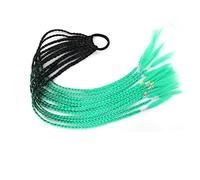 Ponytail Extension 12Pcs Hair Colorful Wigs Braid Ponytail Headband, Twist Braided Synthetic Hairpieces Extensions Accessories, Elastic Rubber Hair Bands Hair Extensions Ponytail(0013)