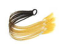 Ponytail Extension 12Pcs Hair Colorful Wigs Braid Ponytail Headband, Twist Braided Synthetic Hairpieces Extensions Accessories, Elastic Rubber Hair Bands Ponytail Hair Extension(009)