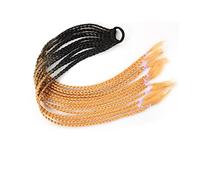 Ponytail Extension 12Pcs Hair Colorful Wigs Braid Ponytail Headband, Twist Braided Synthetic Hairpieces Extensions Accessories, Elastic Rubber Hair Bands Hair Extensions Ponytail(0028)