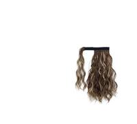 Ponytail Extension 14 Inch Ponytail Hair Extension Short Curly Wavy Wrap Around Pony Tail Natural Fluffy Synthetic Hairpiece Hair Extensions(27T613)