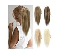 Ponytail Extension 14 Inch Short Straight Ponytail Extensions for Women, Synthetic Claw Clip Pony Tails in Fake Hair Pieces Hair Extensions Ponytail(613)