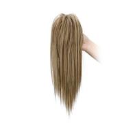 Ponytail Extension, 14" Short Claw Clip in Straight for Hair Multi-Layered Fake Pony Tails Extensions Heat-Resistant Hair Extension for Daily Use(12H24)