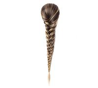 Ponytail Extension 15 Inch Synthetic Hair Drawstring Rope Braids Ponytails Chignon Fishtail Ponytail Extension Ponytail Hair Extension(Color:4)