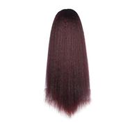 Ponytail Extension 16"-24" Synthetic Yaki Drawstring Ponytail Heat Resistant Long Kinky Straight Fluffy Ponytail Extensions Clip in Hairpieces for Black Women Hair Extensions Ponytail (Color : #99J,