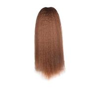 Ponytail Extension 16"-24" Synthetic Yaki Drawstring Ponytail Heat Resistant Long Kinky Straight Fluffy Ponytail Extensions Clip in Hairpieces for Black Women Hair Extensions Ponytail (Color : #30,