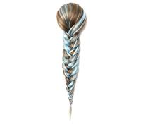 Ponytail Extension 16 Inch Fishbone Braid Ponytail Synthetic Fishtail Braid Drawstring Ponytail Hairpieces Clip in Braid Ponytail Extensions for Women, Easy to Wear Ponytail Hair Extension (Color : 3