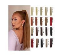 Ponytail Extension 18 Inch Long Ponytail Extensions Wrap Around Straight Synthetic Ponytail Hairpiece for Women Girls Ponytail(30-130)