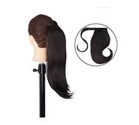 Ponytail Extension 18inch Heat Resistant Straight Magic Pasted Ponytail Hairpieces for Women Girl Synthetic Long Straight Ponytail Wrap Around Ponytail Hair Extension Hair Extensions Ponytail(2)
