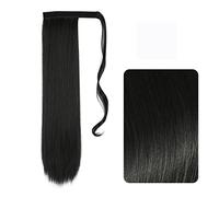Ponytail Extension 22-32 Inch Synthetic Hair Extensions Pony Tail Fiber Heat-Resistant Curly Hair with Ponytail Fake Hair Chip-in Hair Ponytail Hair Extension(Color:1B,Size:22inches)