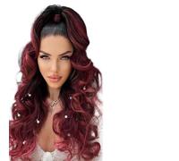 Ponytail Extension 22 Inch Synthetic Ponytail Extensions Long Wavy Drawstring Ponytail Hair Extensions for Daily Party Use Hair Extensions Ponytail(Color:Omber red-26)