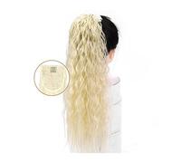 Ponytail Extension 22" Synthetic Fluffy Curly Ponytail Hairpieces Clip in Ponytail Hair Extensions for Women Long Corn Wave Ponytail Extensions Hair Extensions Ponytail(006)