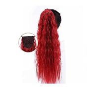 Ponytail Extension 22" Synthetic Fluffy Curly Ponytail Hairpieces Clip in Ponytail Hair Extensions for Women Long Corn Wave Ponytail Extensions Hair Extensions Ponytail(003)