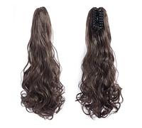 Ponytail Extension 22" Wavy Ponytail Hair Claw Jaw Clip in Hair Extension Heat Resistant Fiber Ponytail Hairpiece for Women Girls Extension Synthetic Long Wave Hair Hair Extensions Ponytail(0043)