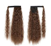 Ponytail Extension 22inch Synthetic Corn Wavy Long Ponytail for Women Hairpiece Wrap On Clip Hair Extensions Pony Tail Hair Extensions Ponytail(Color:M430)