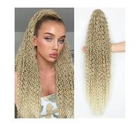 Ponytail Extension 24/30inch Long Kinky Curly Ponytail Extensions Synthetic Drawstring Curly Hair Extension Ponytails Clip in Natural Hair Ponytail Extensions for Women Hair Extensions Ponytail(Color: