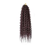 Ponytail Extension 24Inch Butterfly Box Braids Crochet Hair Pre-Loop Butterfly Locs Twist Crochet Braids，Synthetic Box Braids Crochet Hair(Medium Brown)