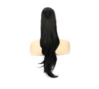 Ponytail Extension 26 Inch Long Natural Wavy Drawstring Straight Hair Fake Tail Synthetic Hairpiece for Women Daily Use party Ponytail Extensions Ponytail Hair Extension(Black)