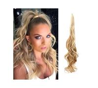 Ponytail Extension 26 Inch Long Wavy Ponytail Flexible Wrap Around Ponytail Hair Extensions Synthetic Hairpieces for Women Daily Use Hair Extensions(P27-613)