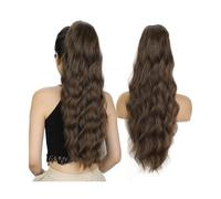 Ponytail Extension 26 Inch Ponytail Extension Clip in Curly Wavy Ponytail Hairpieces Long Wave Ponytail Hair Extension Natural Synthetic Drawstring Ponytail for Women Ponytail Hair Extension(Color:8B)