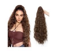 Ponytail Extension, 26" Long Fluffy Curly Claw Clip Ponytail Hairpiece Synthetic Clip in Hair Extension for Women Daily Use(9)